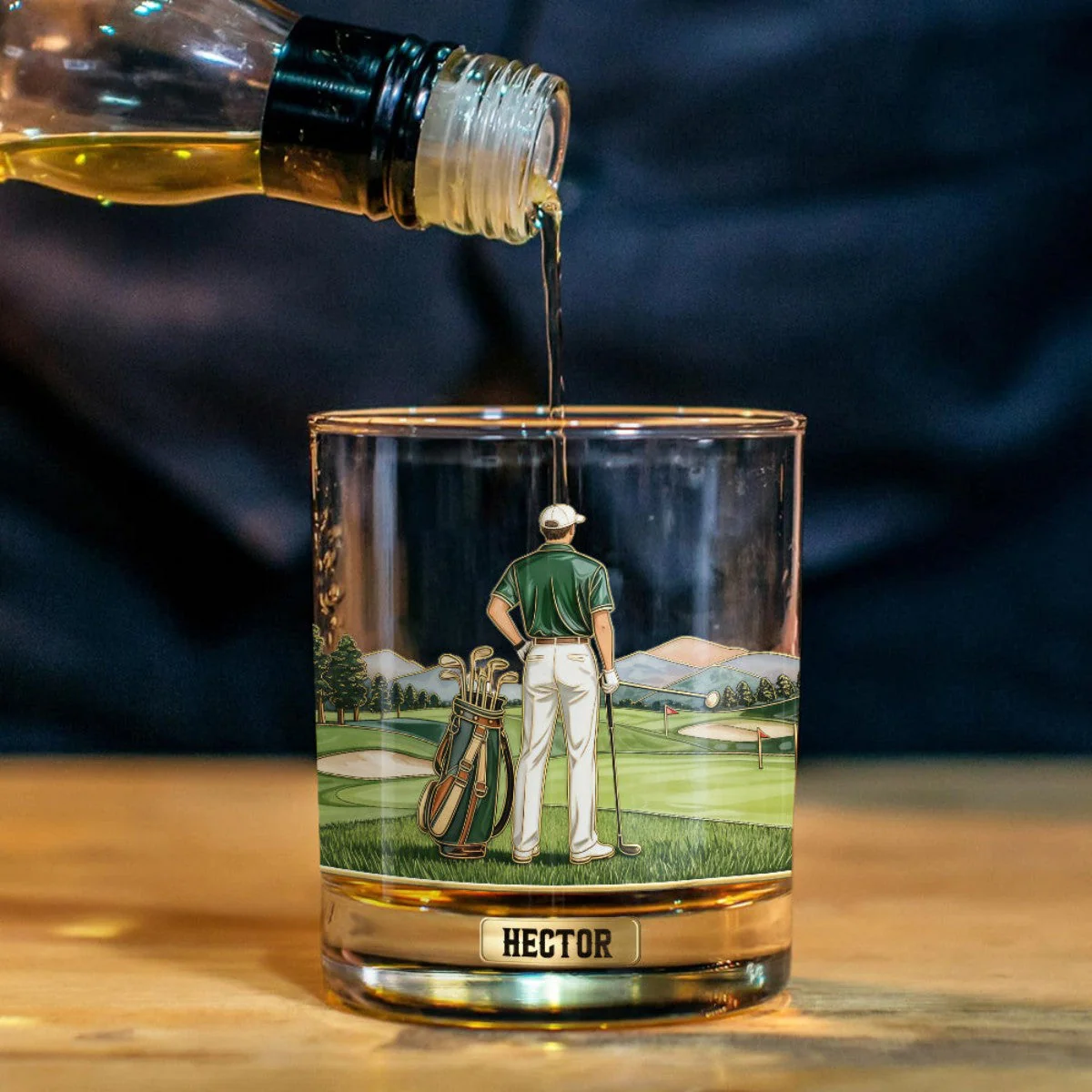 Love Golf - Personalized Golf Whiskey Glass - Image 3