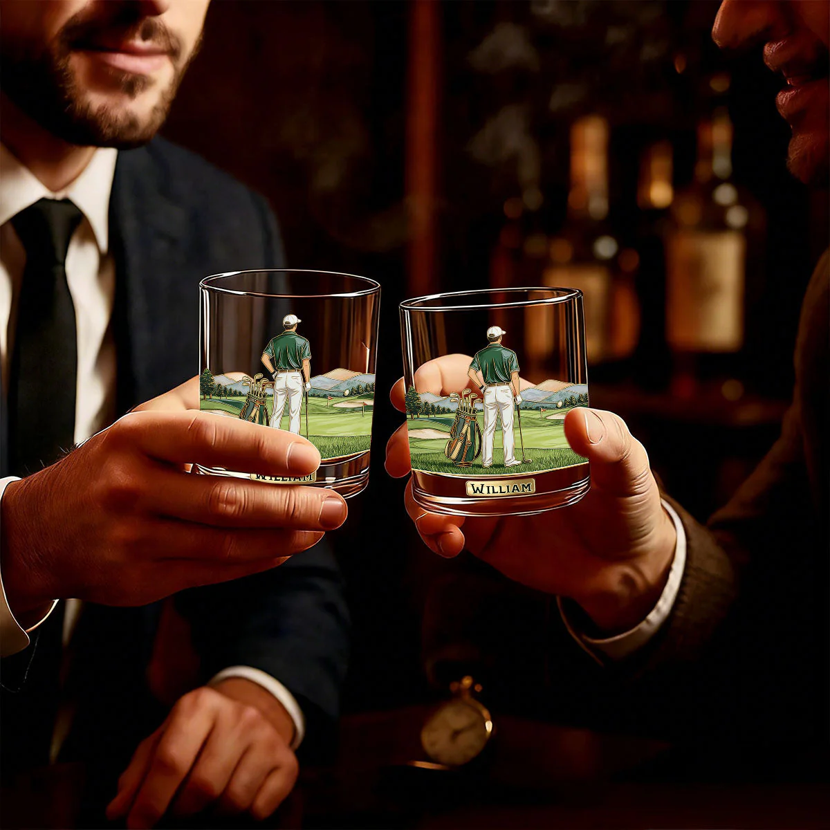 Love Golf - Personalized Golf Whiskey Glass - Image 6