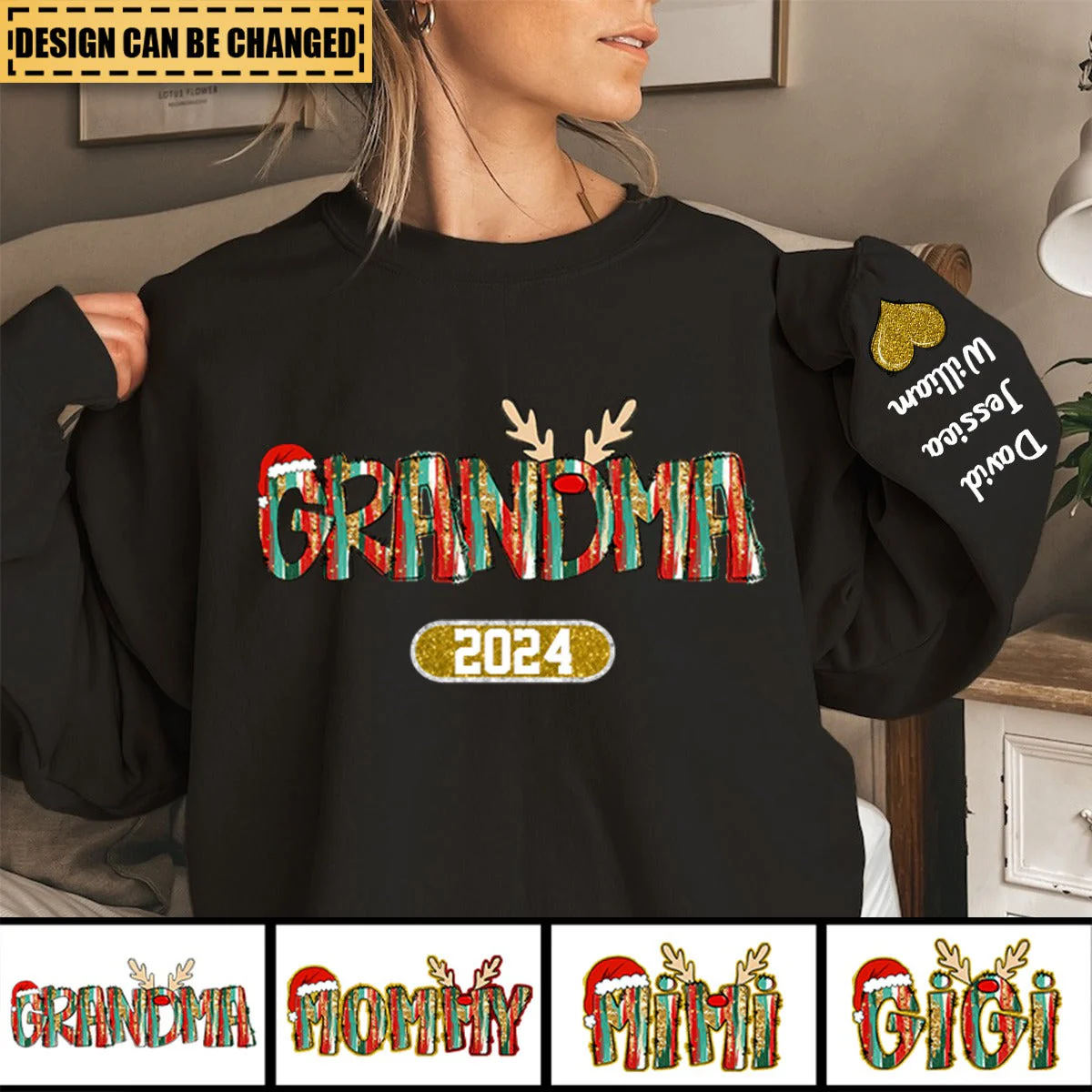 Love Grandmalife Personalized Sweatshirt - For Nana Mimi - Custom Kid Names - Image 5