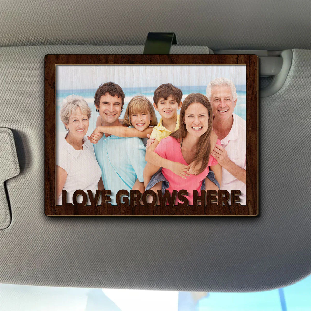Love Grow Here - Personalized Family Car Visor Clip - Image 2