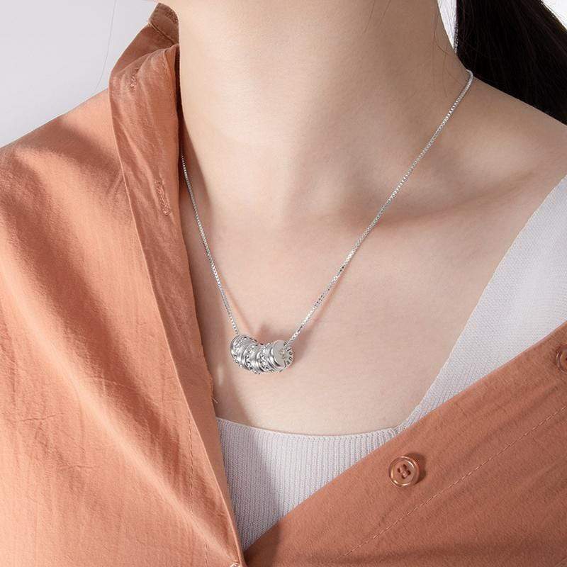 Mother's Day Gift Custom Engraved Name Beads Necklace - Image 5