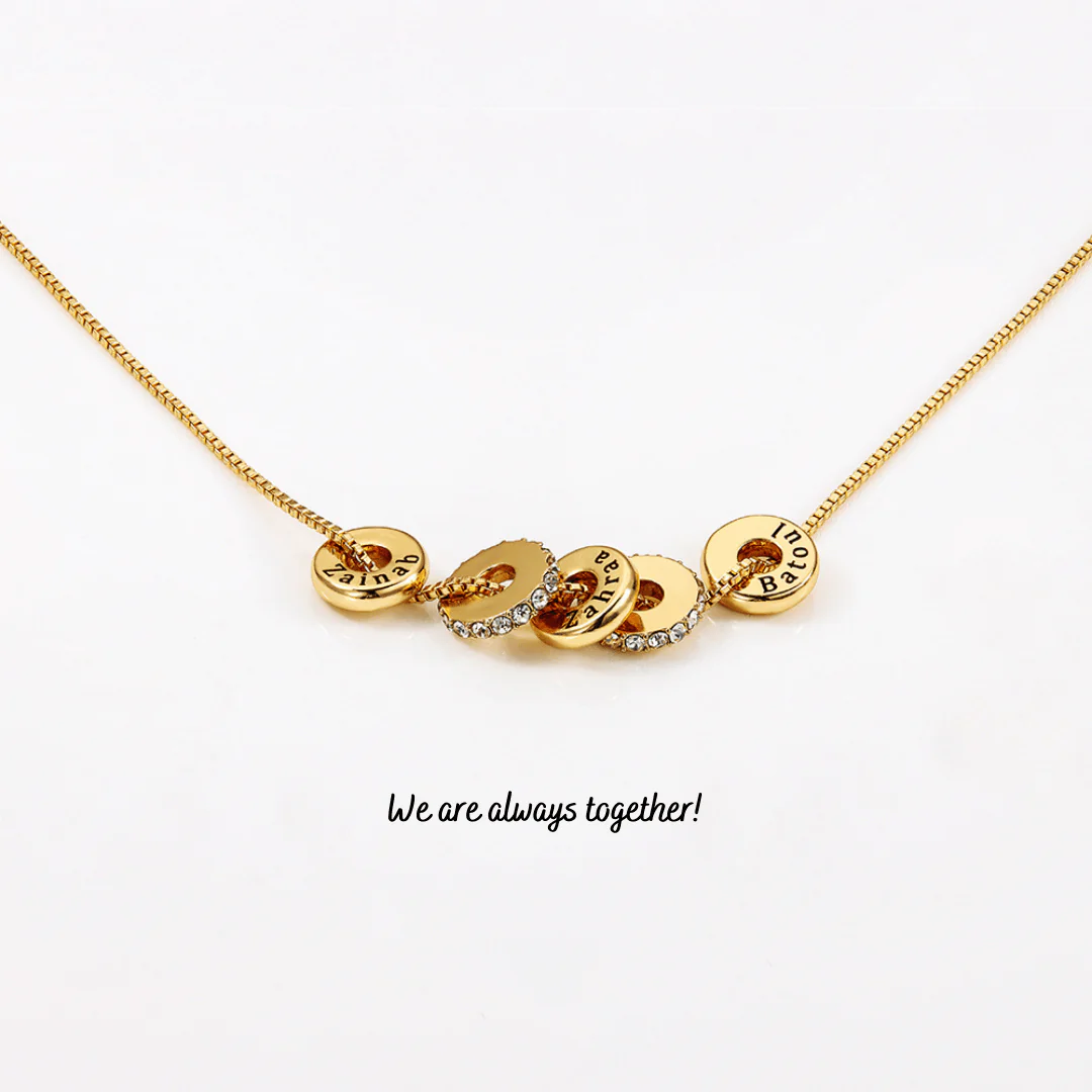 Mother's Day Gift Custom Engraved Name Beads Necklace - Image 6