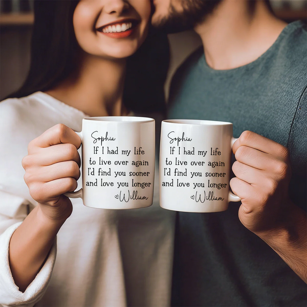 Love You Longer - Personalized Custom Coffee Mug - Image 2