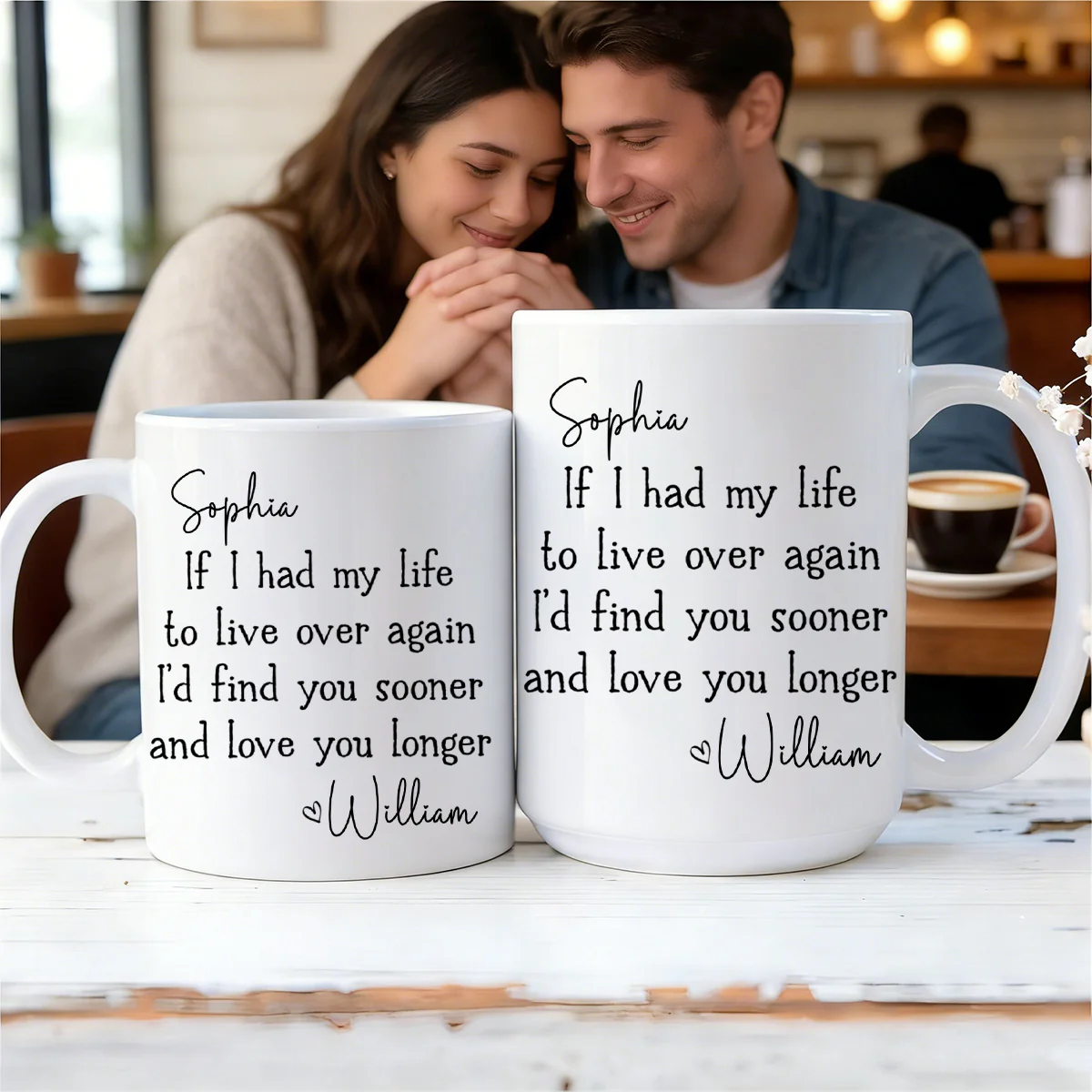 Love You Longer - Personalized Custom Coffee Mug - Image 4