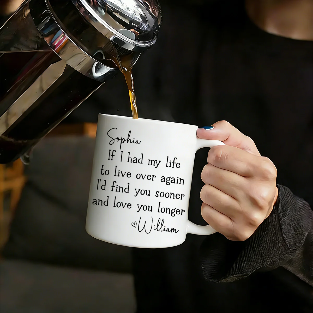 Love You Longer - Personalized Custom Coffee Mug - Image 5