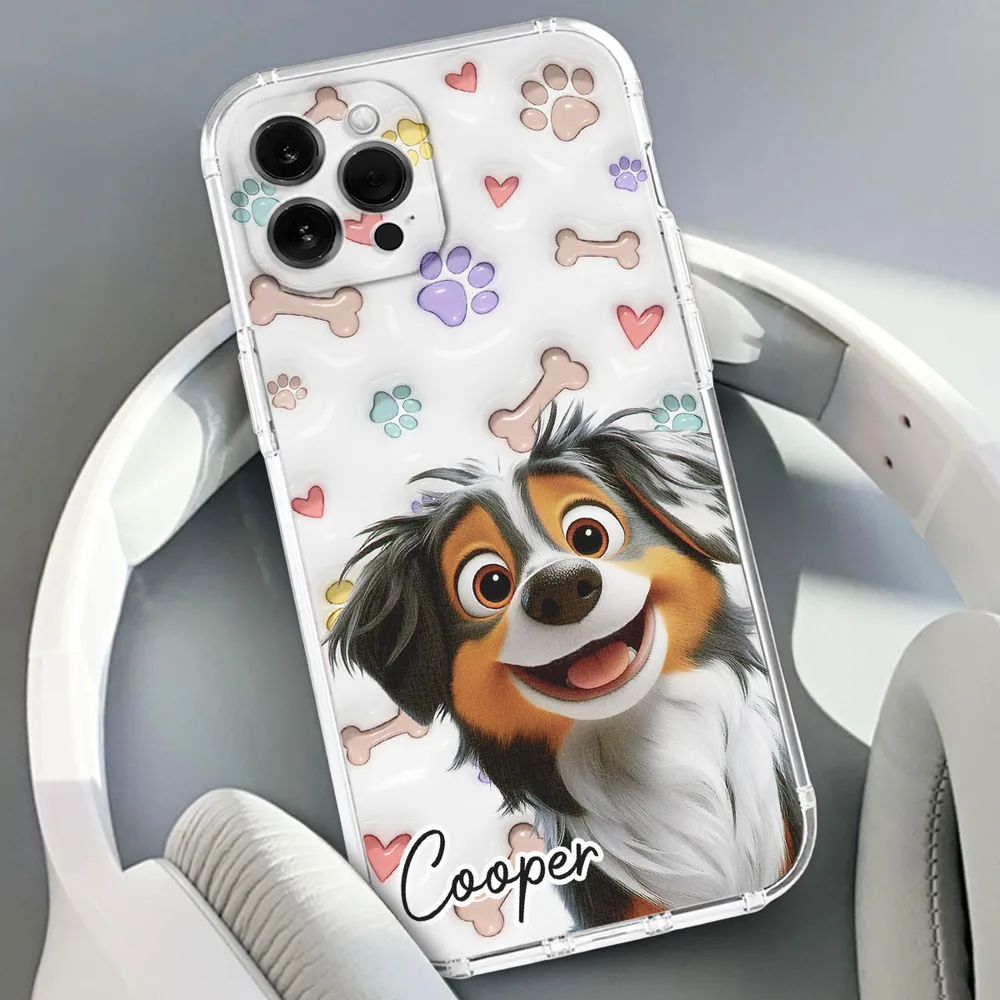 Lovely Dogs Colorful Dog Paws Personalized Phone Case Gift For Pet Lover - Image 2