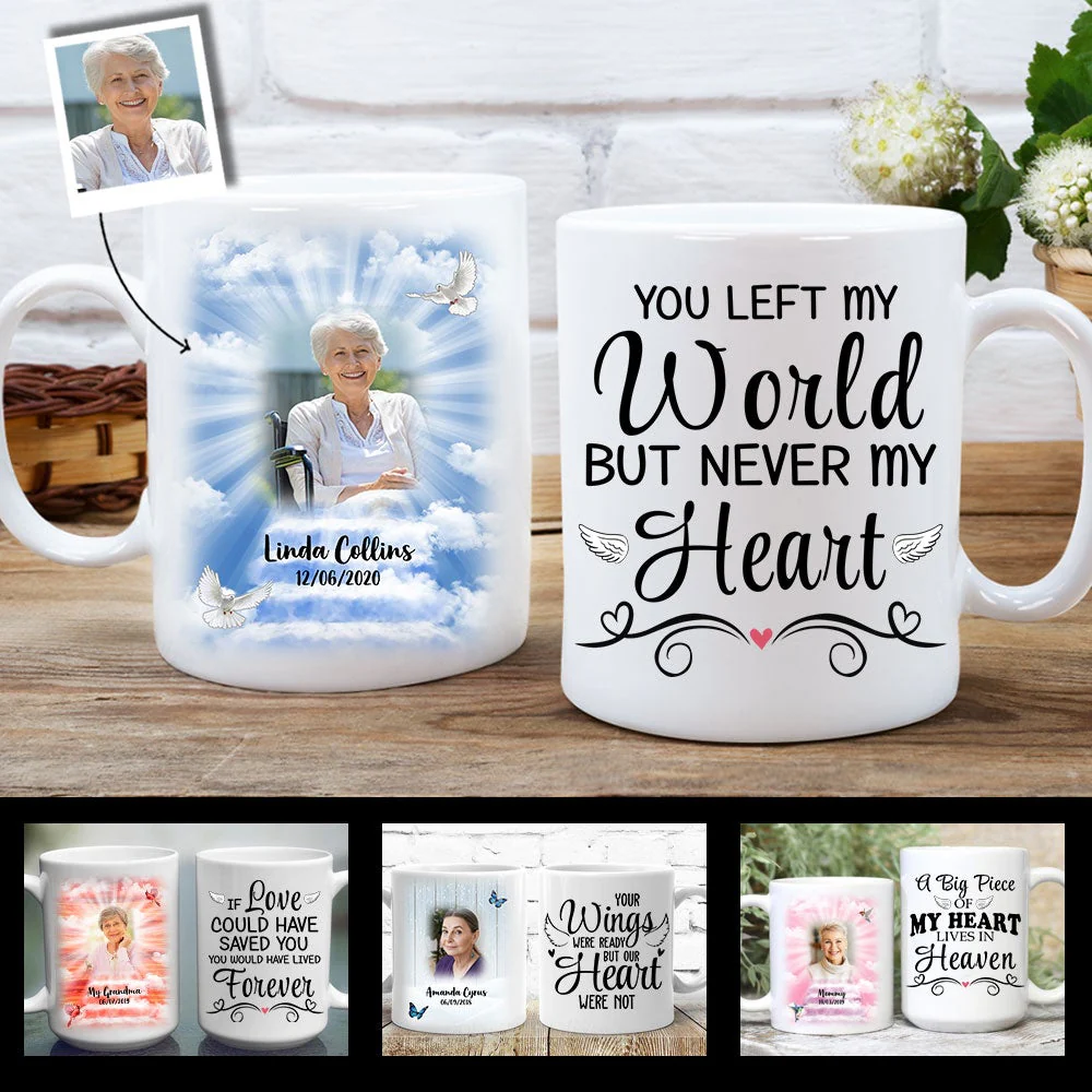 Loving Memories Custom Photo Personalized Memorial Mug - Image 2