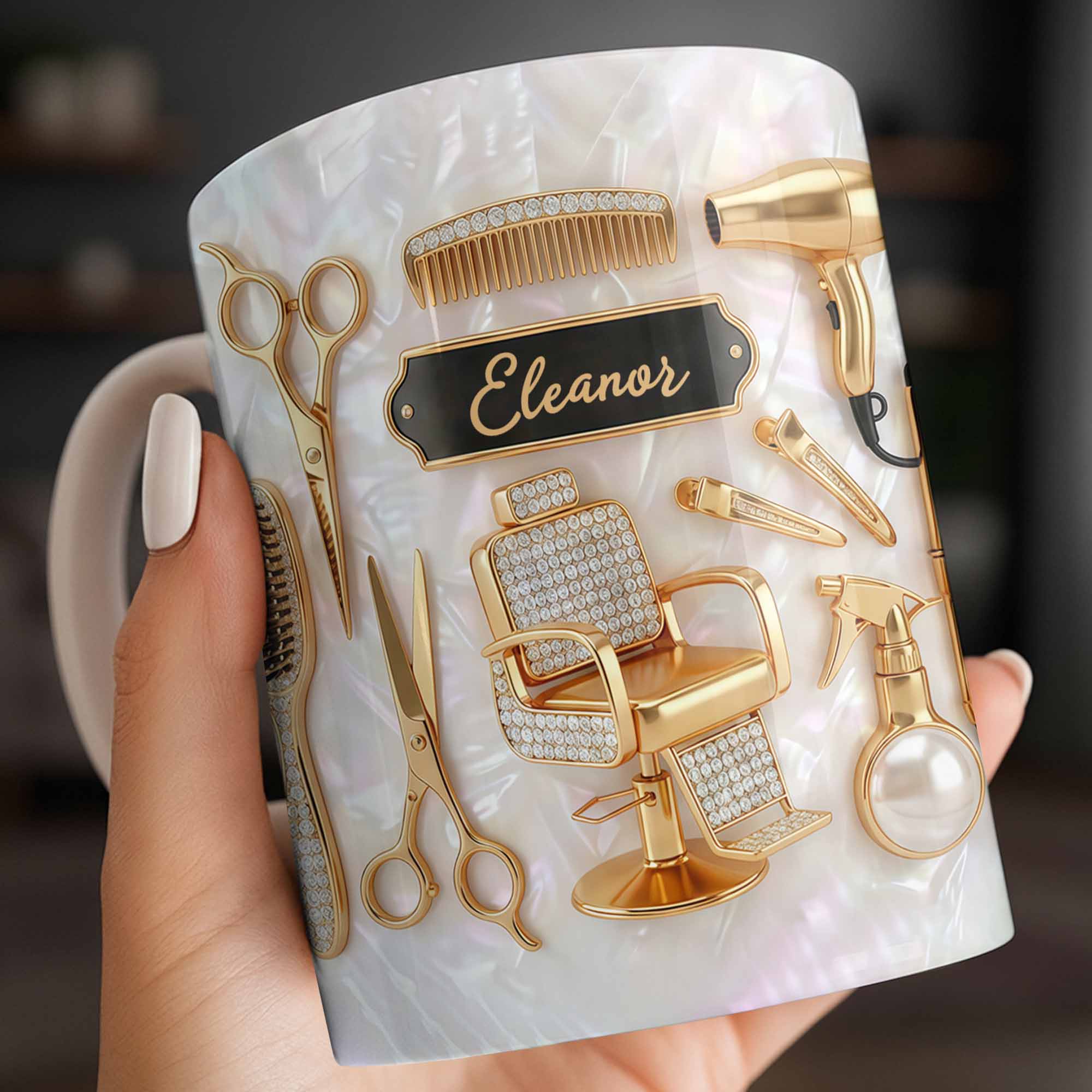 Master of Style 3D Effect Personalized Coffee Mug Gift for Hairstylist Lovers - Image 3