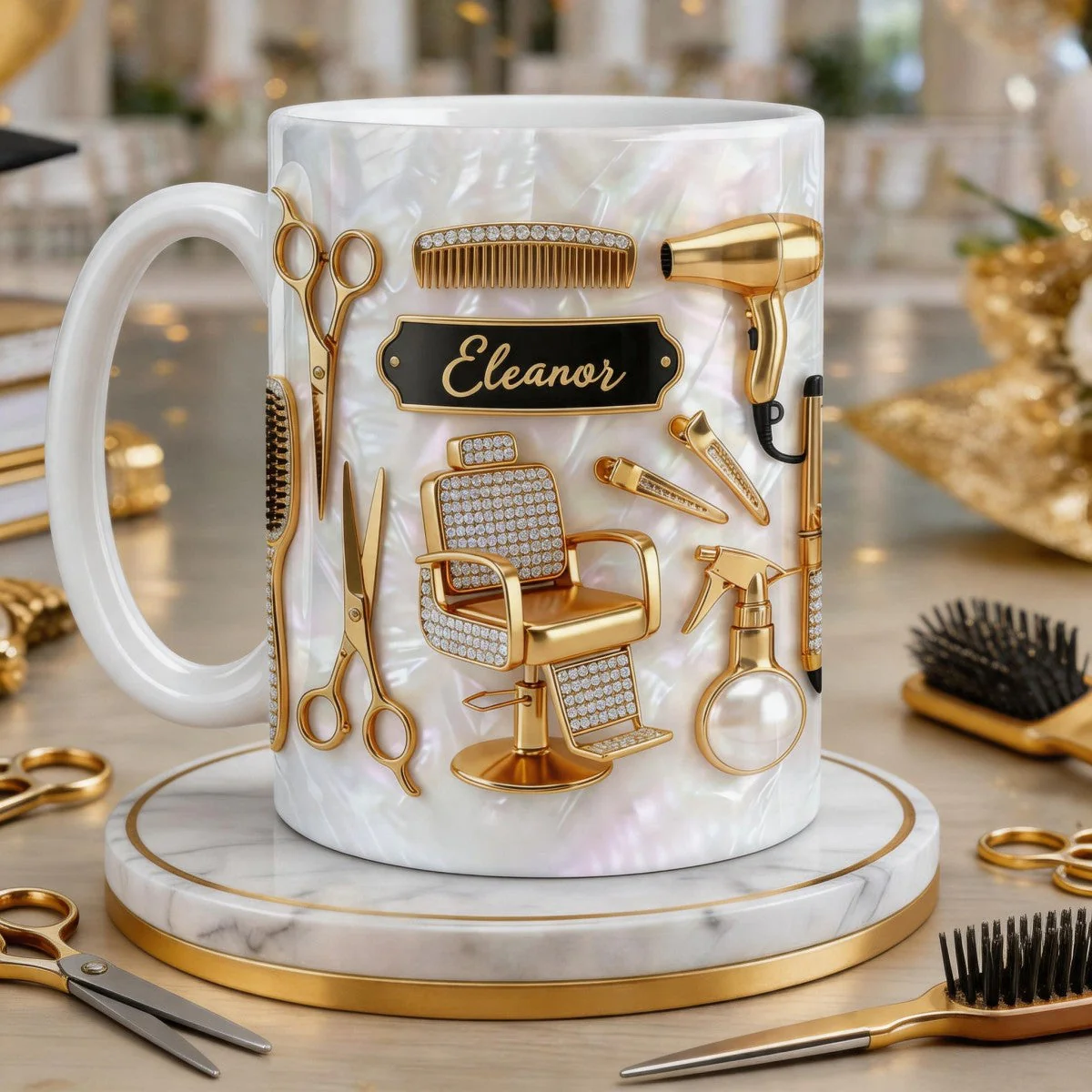 Master of Style 3D Effect Personalized Coffee Mug Gift for Hairstylist Lovers - Image 4