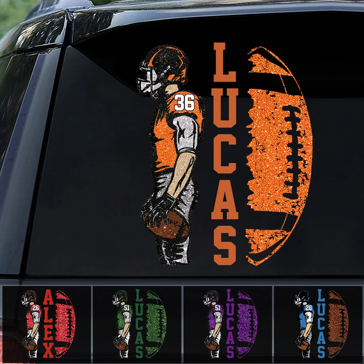Matching Football Player - Personalized Football Decals Football Game Day - Image 4