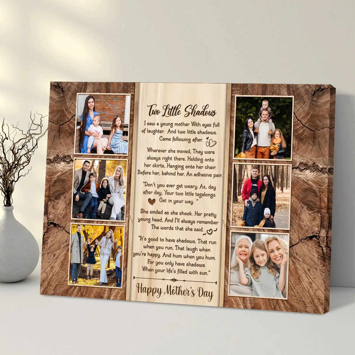 Meaningful Poem Gift For Mom, Custom Photo Canvas - Image 6