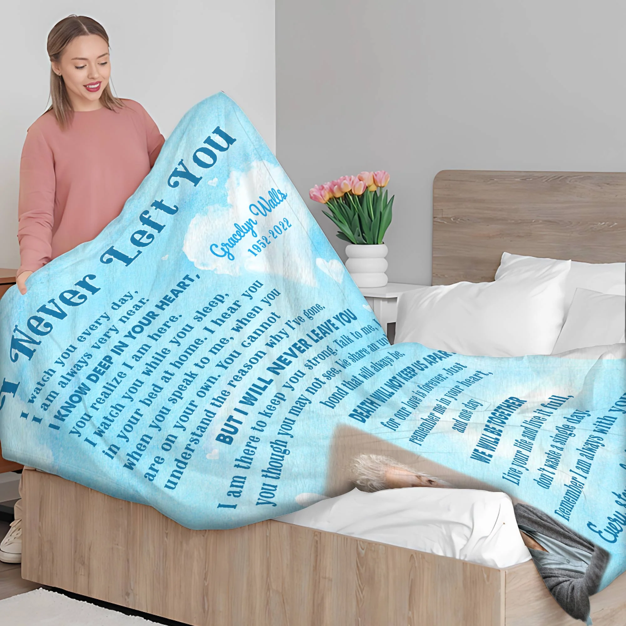 Memorial Gift For Loss Of Loved Ones Personalized Blanket - Image 5