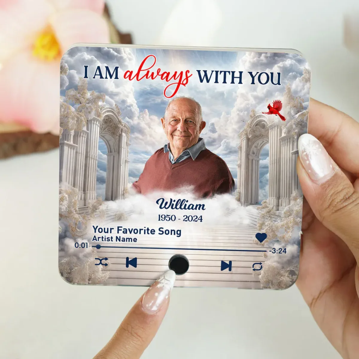 Memorial Heaven Gate Sky Personalized Music Fridge Magnet - Image 3