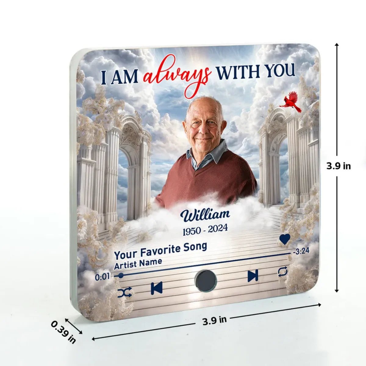 Memorial Heaven Gate Sky Personalized Music Fridge Magnet - Image 5