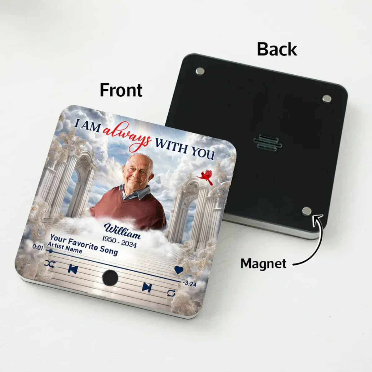 Memorial Heaven Gate Sky Personalized Music Fridge Magnet - Image 6