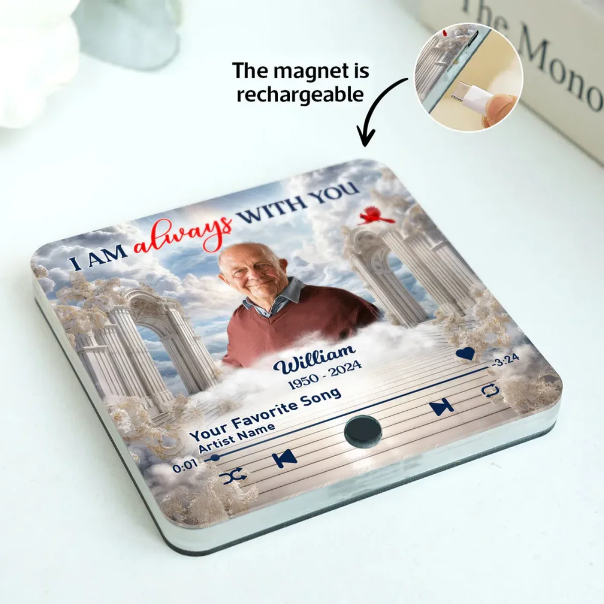 Memorial Heaven Gate Sky Personalized Music Fridge Magnet - Image 7