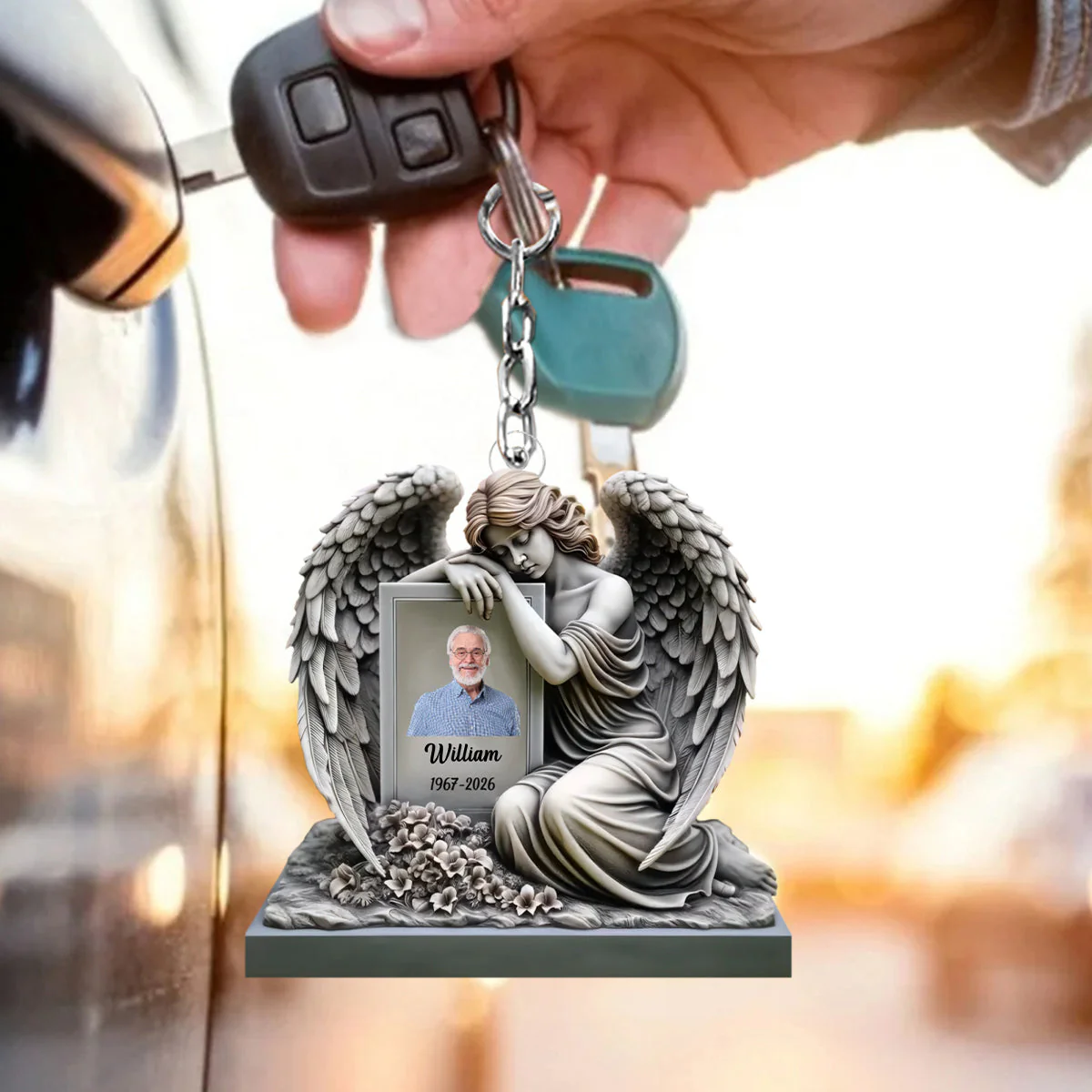 Memorial I Am Always With You - Personalized Acrylic Keychain, Memorial Gift For Loss Of Loved One - Image 4