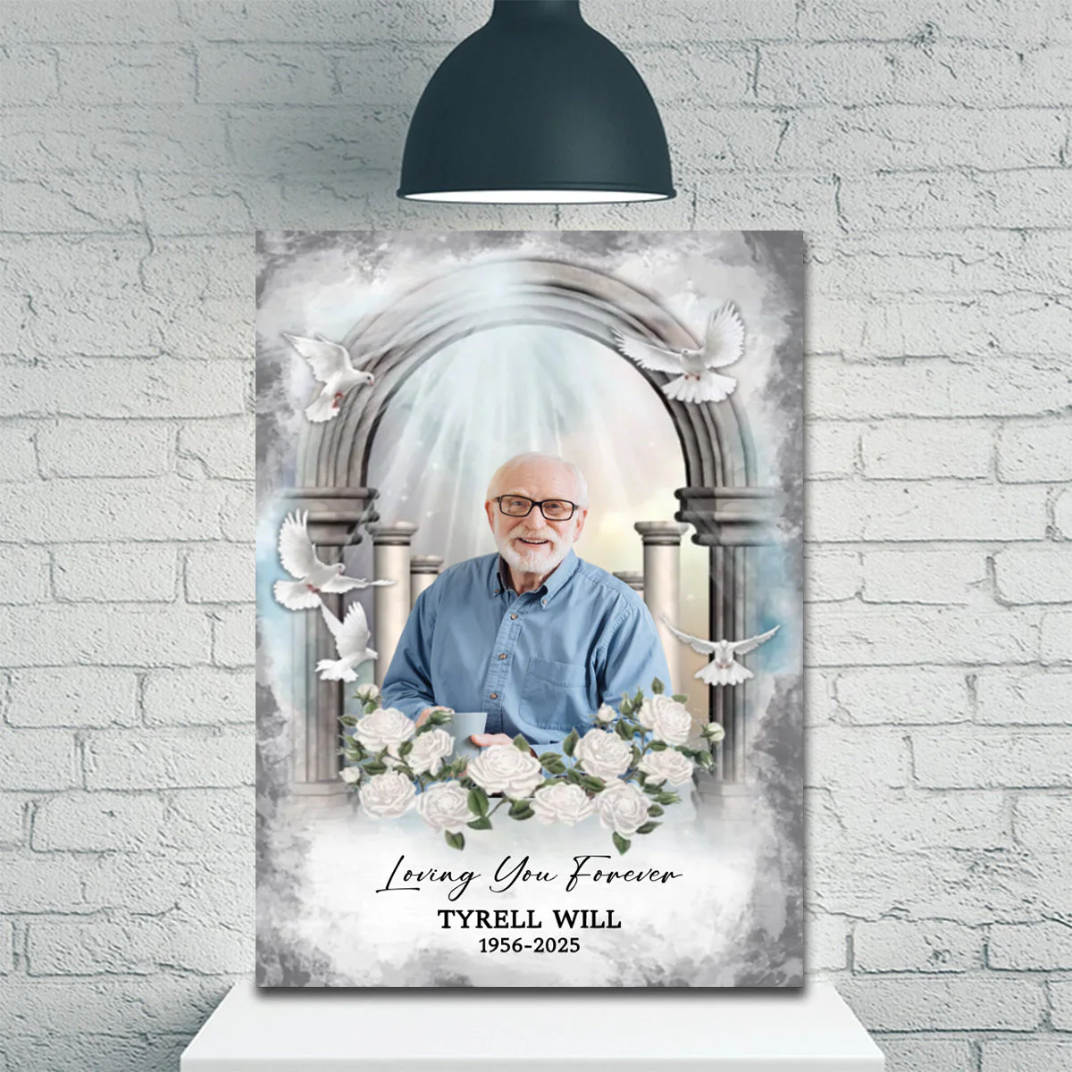 Memorial Personalized Canvas Poster - Custom Photo Sympathy Gifts, Loss Of Loved One, Loving You Forever - Image 3