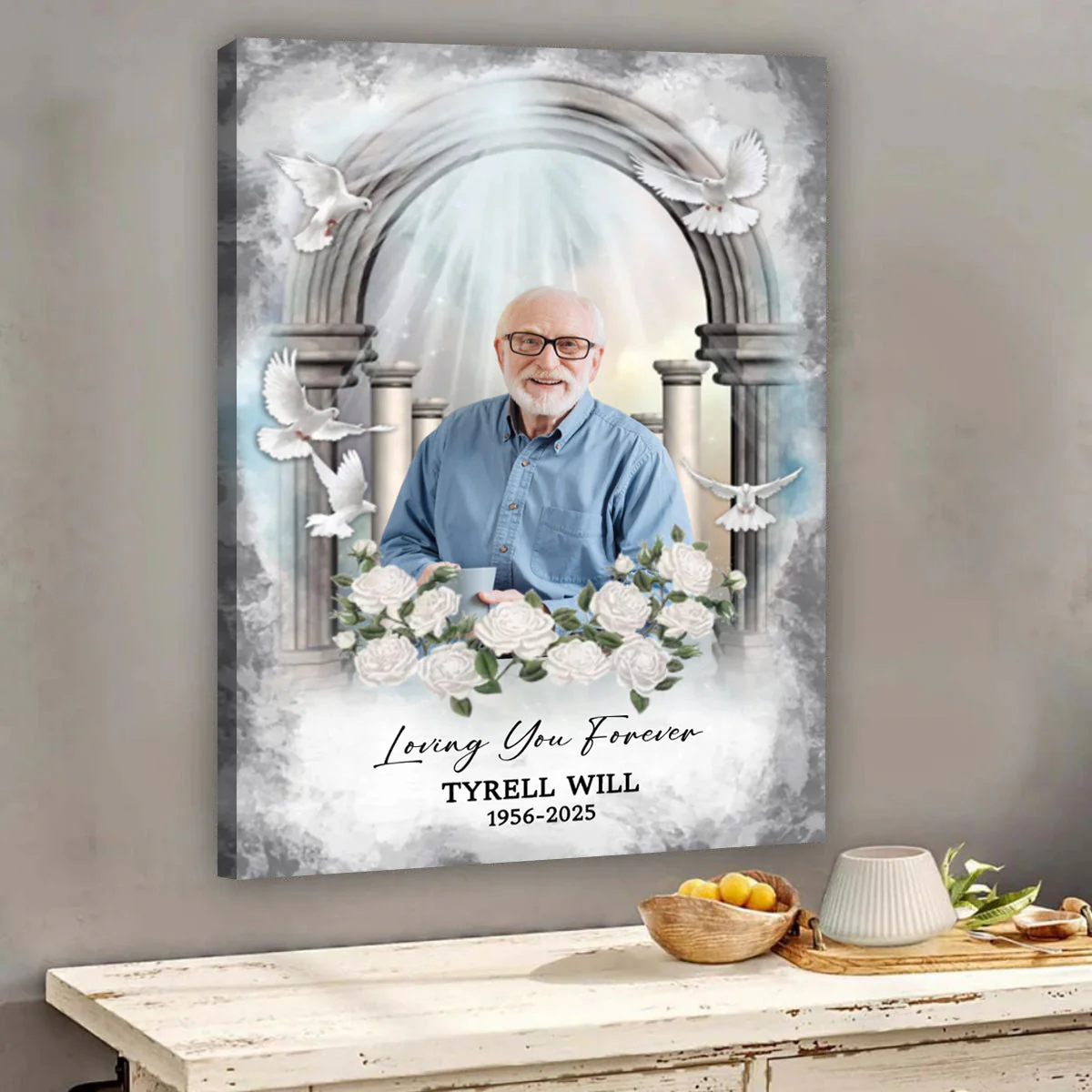 Memorial Personalized Canvas Poster - Custom Photo Sympathy Gifts, Loss Of Loved One, Loving You Forever - Image 6