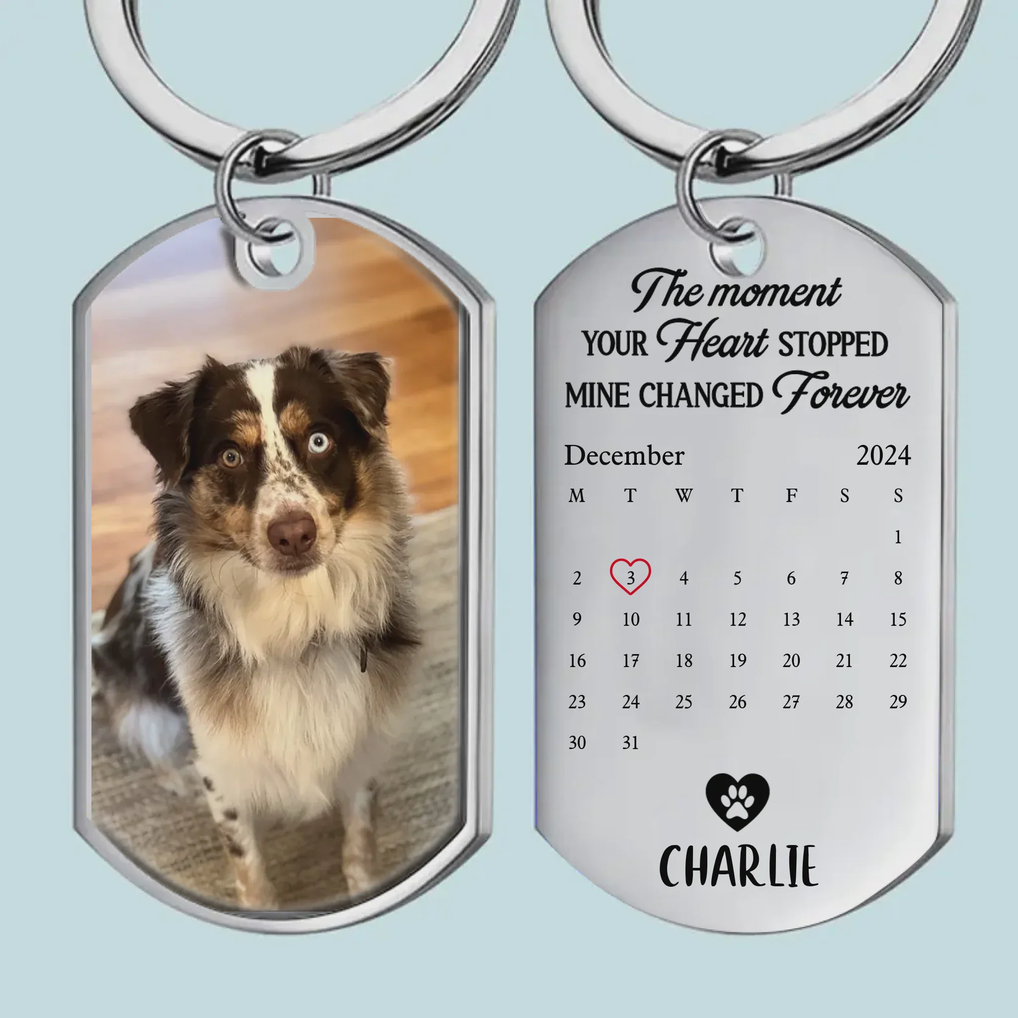 Memorial Personalized Custom Keychain - Sympathy Gift For Pet Owners, Pet Lovers - Image 3