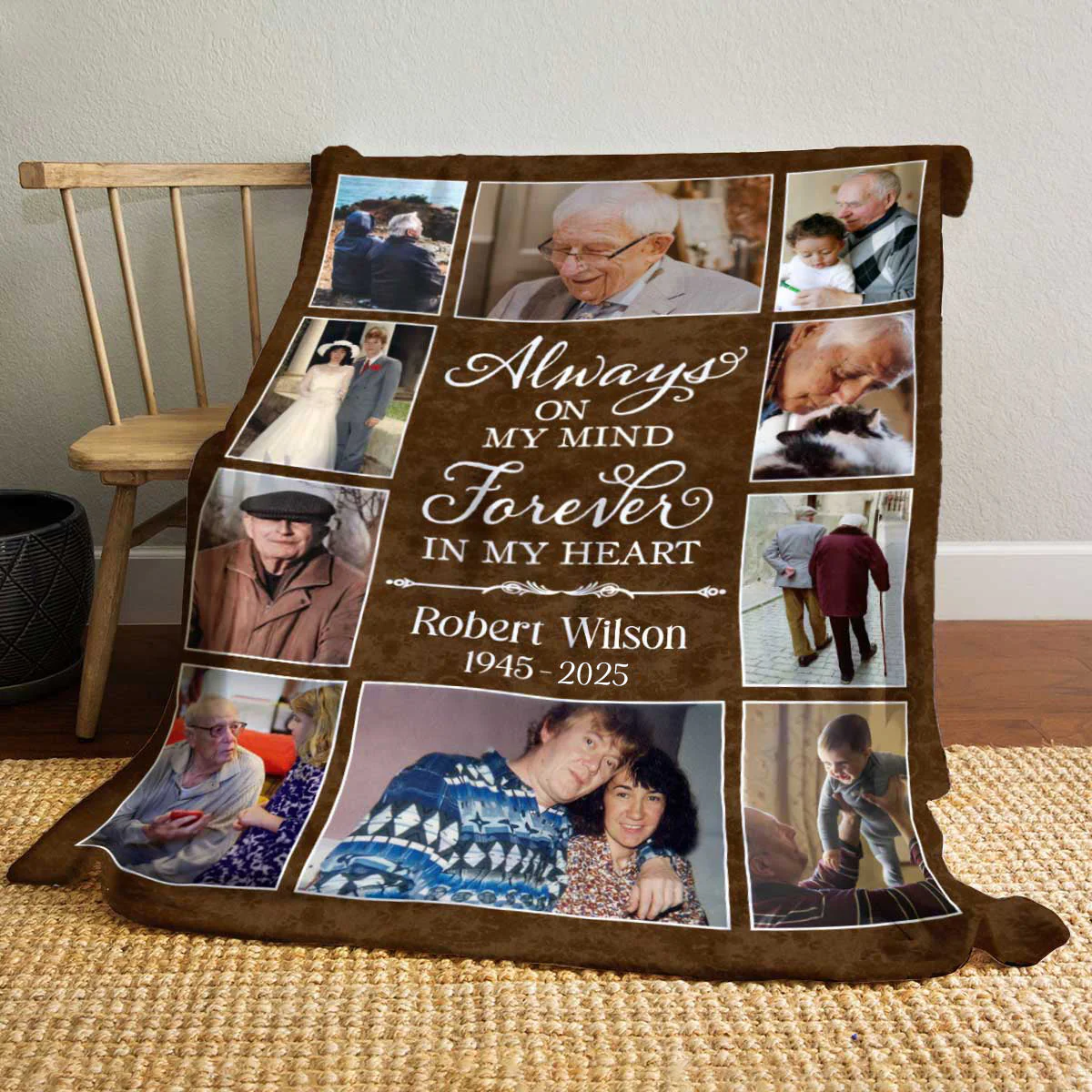 Memorial Photo Collage Blanket Personalized, Gifts For Someone Grieving, Those We Love Don T Go Away Blanket - Image 7
