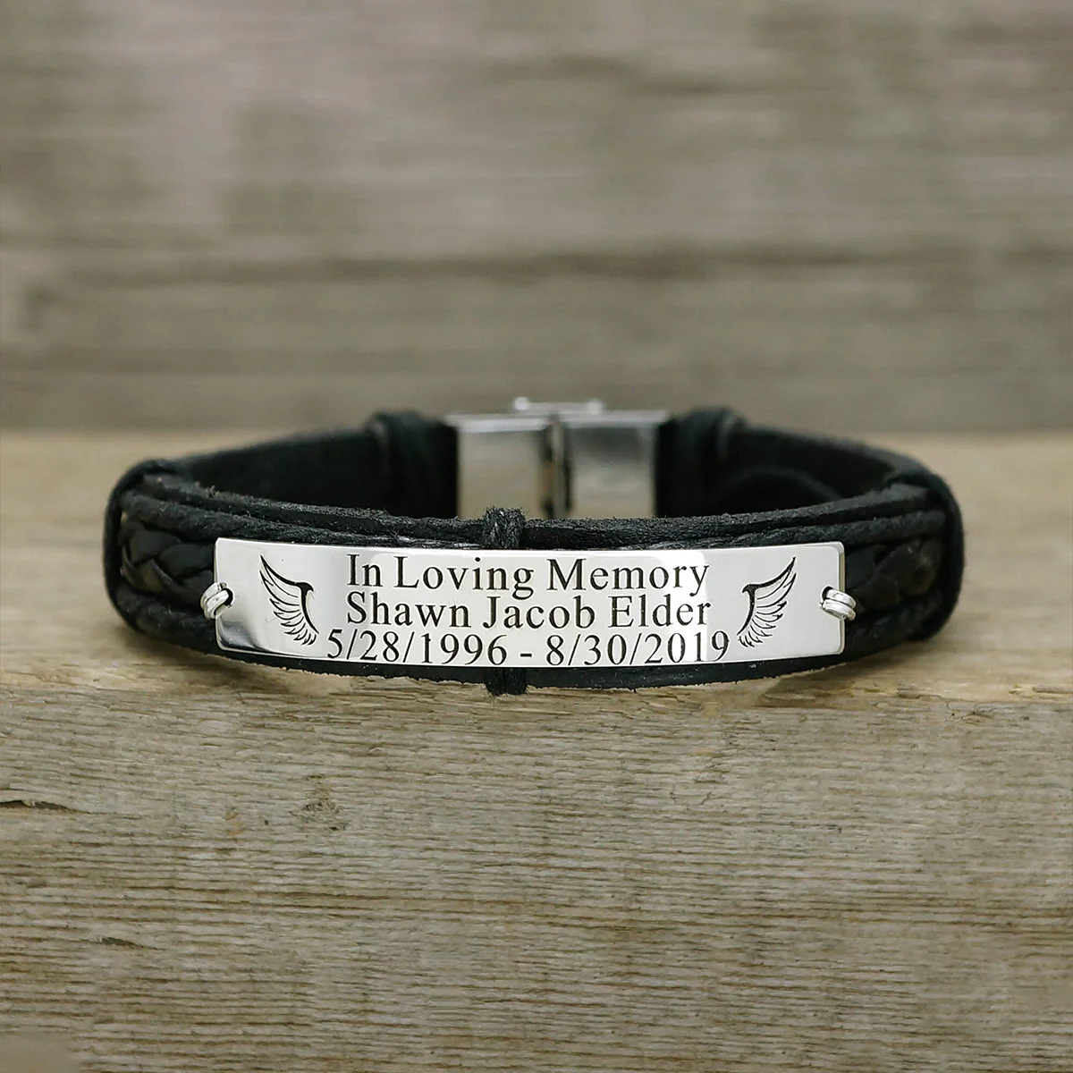 Memorial Wings Bracelet Forever in my Heart, Personalized In Memory of Bracelet, Loss of Loved One - Image 5