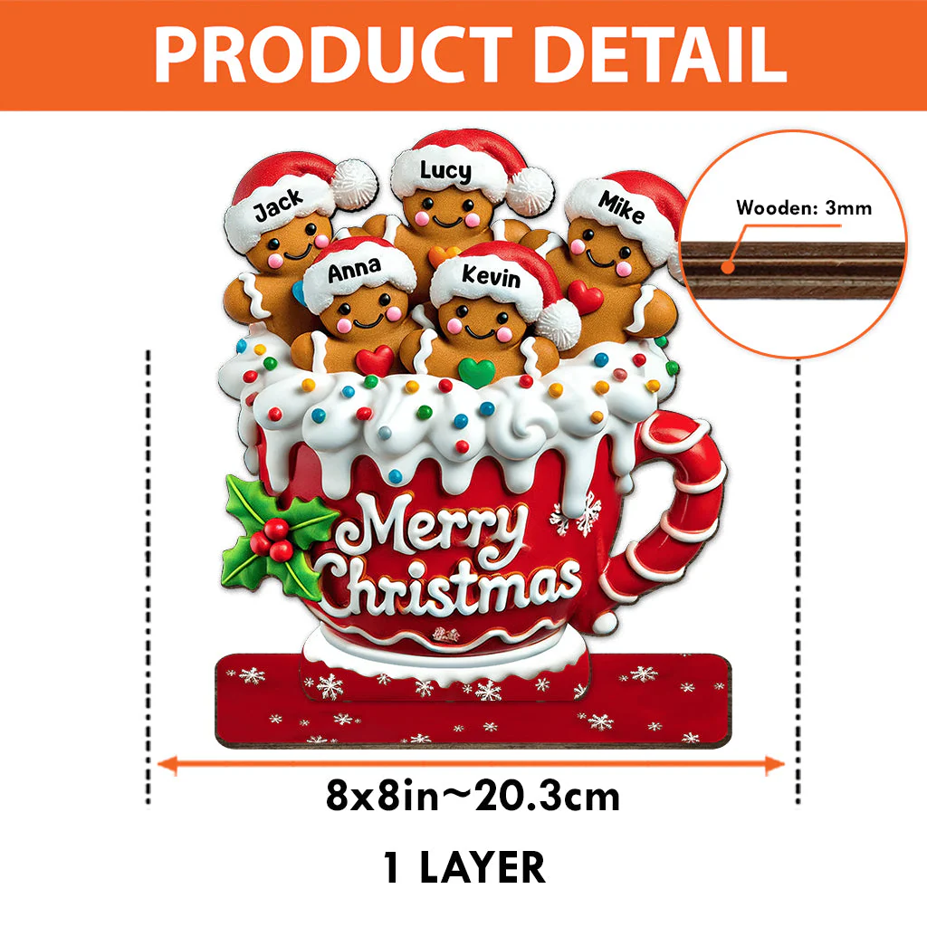 Merry Christmas - Personalized Family Cookie Plaque - Image 11