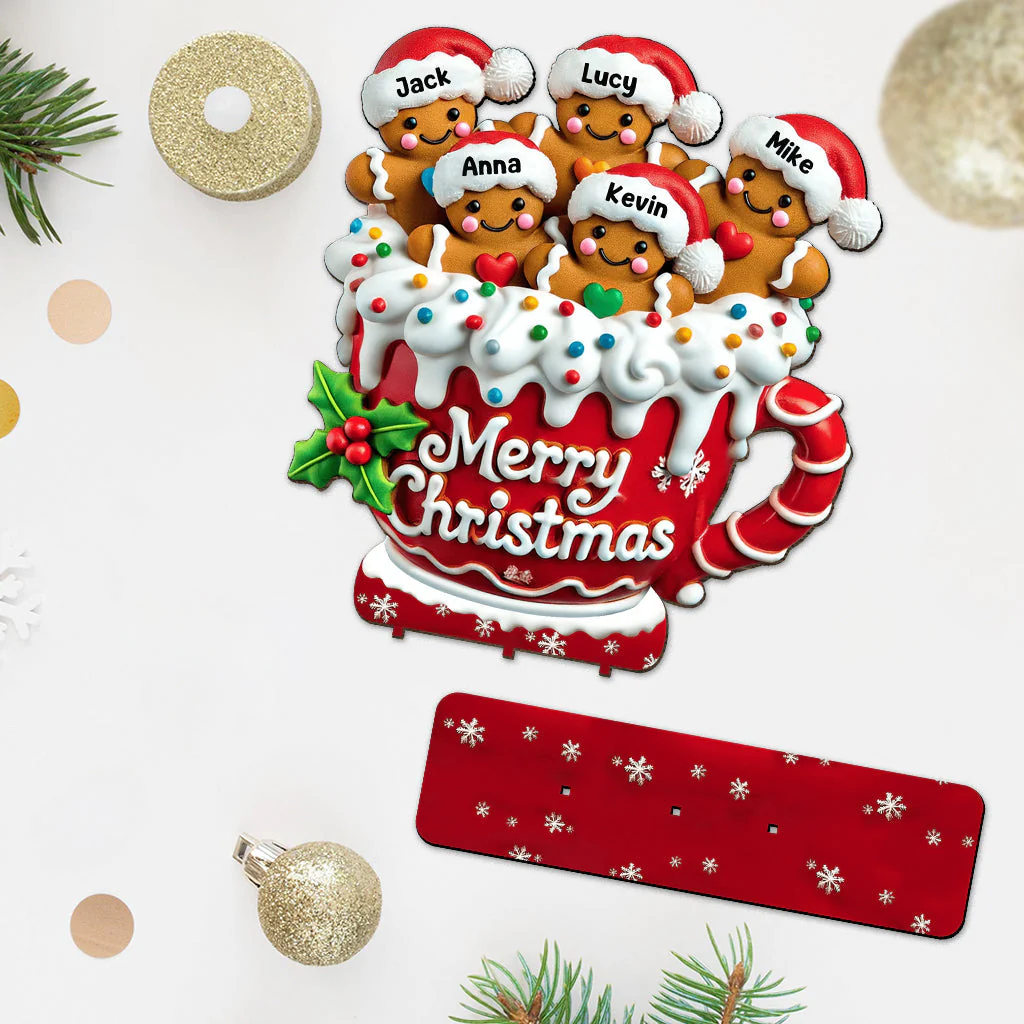 Merry Christmas - Personalized Family Cookie Plaque - Image 4