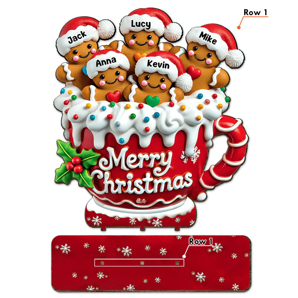 Merry Christmas - Personalized Family Cookie Plaque - Image 5