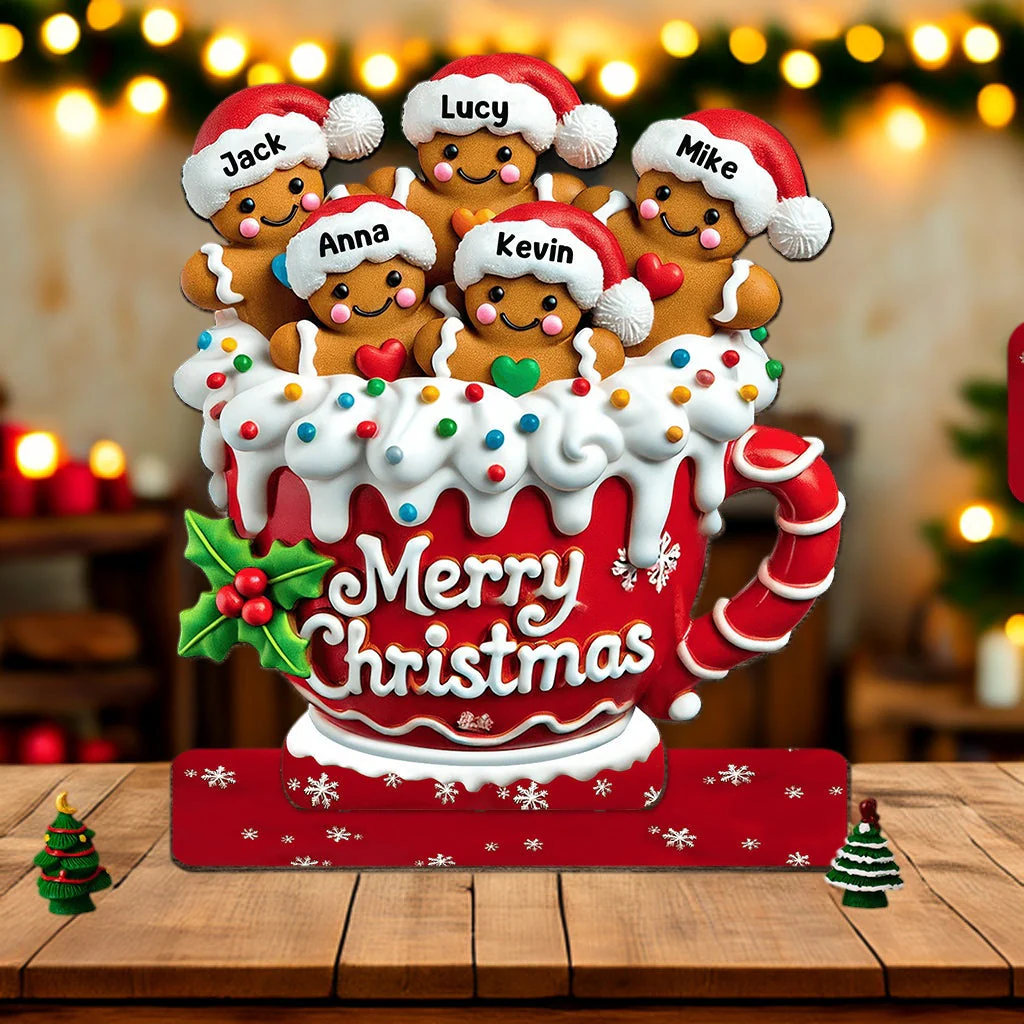 Merry Christmas - Personalized Family Cookie Plaque - Image 9