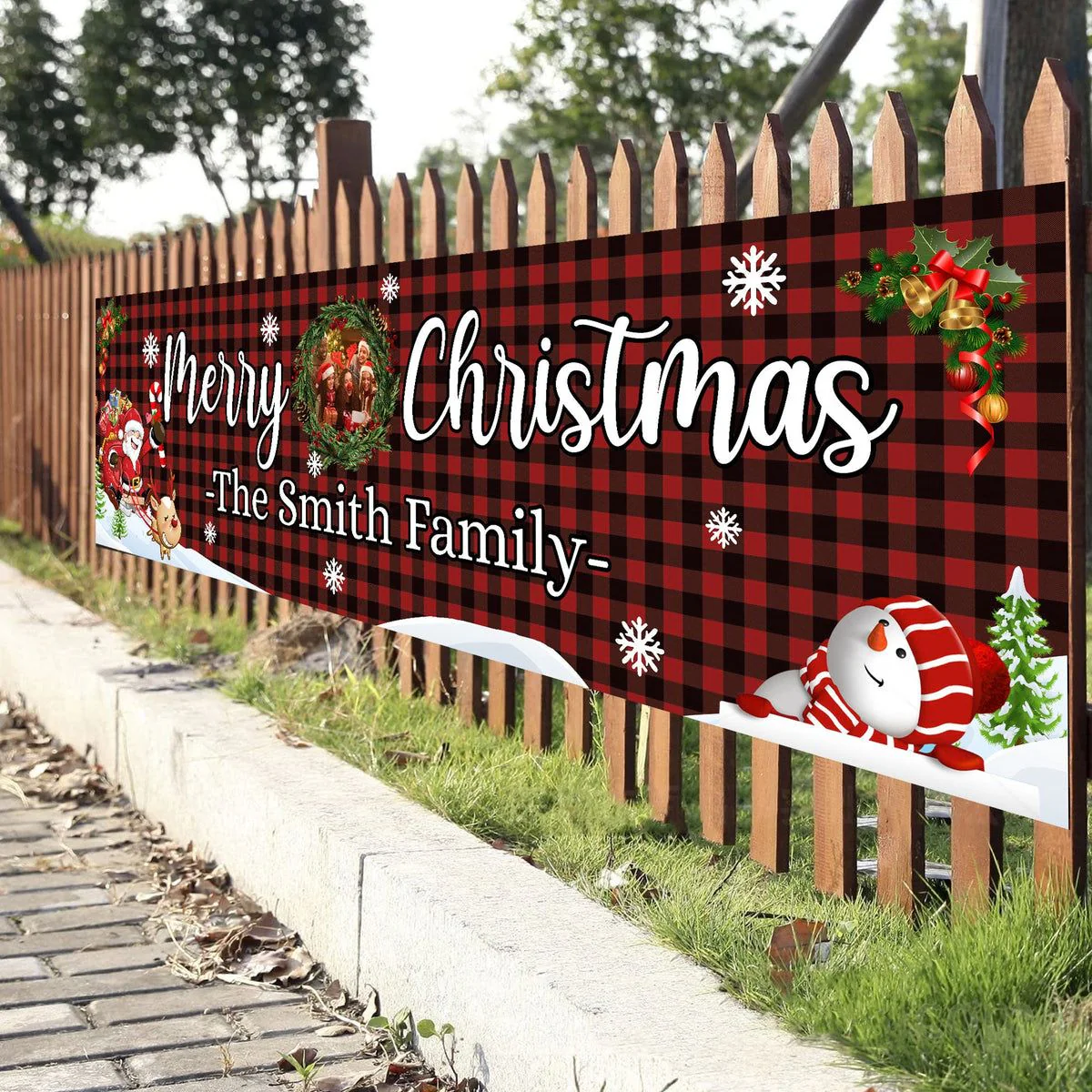 Merry Christmas - Personalized Xmas Door Banner - Image 3