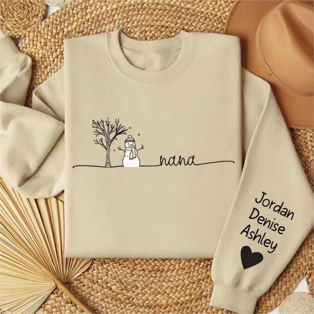 Christmas Snowman Family Personalized Sweatshirt - Image 2