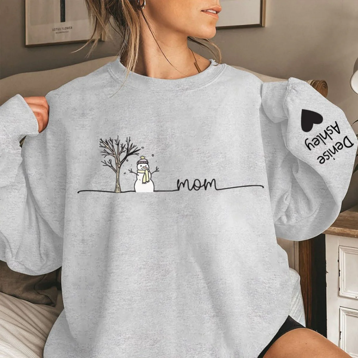 Christmas Snowman Family Personalized Sweatshirt - Image 3