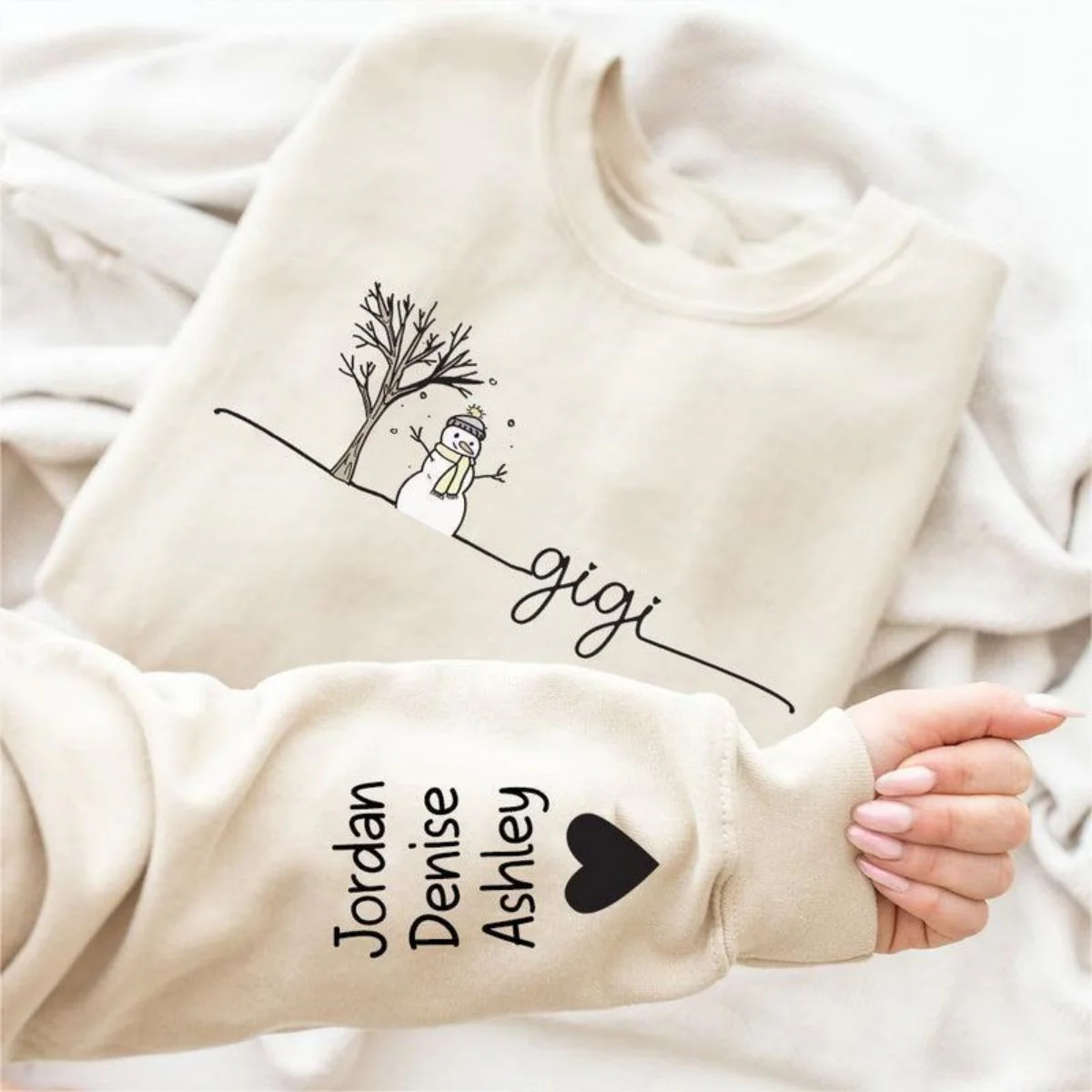 Christmas Snowman Family Personalized Sweatshirt - Image 4