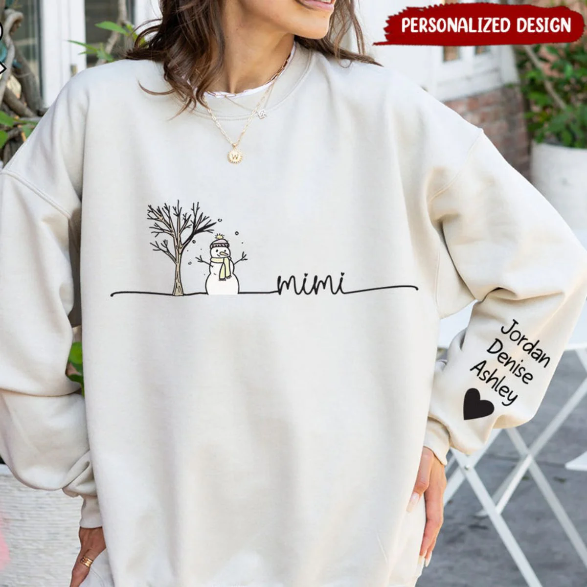 Christmas Snowman Family Personalized Sweatshirt - Image 5