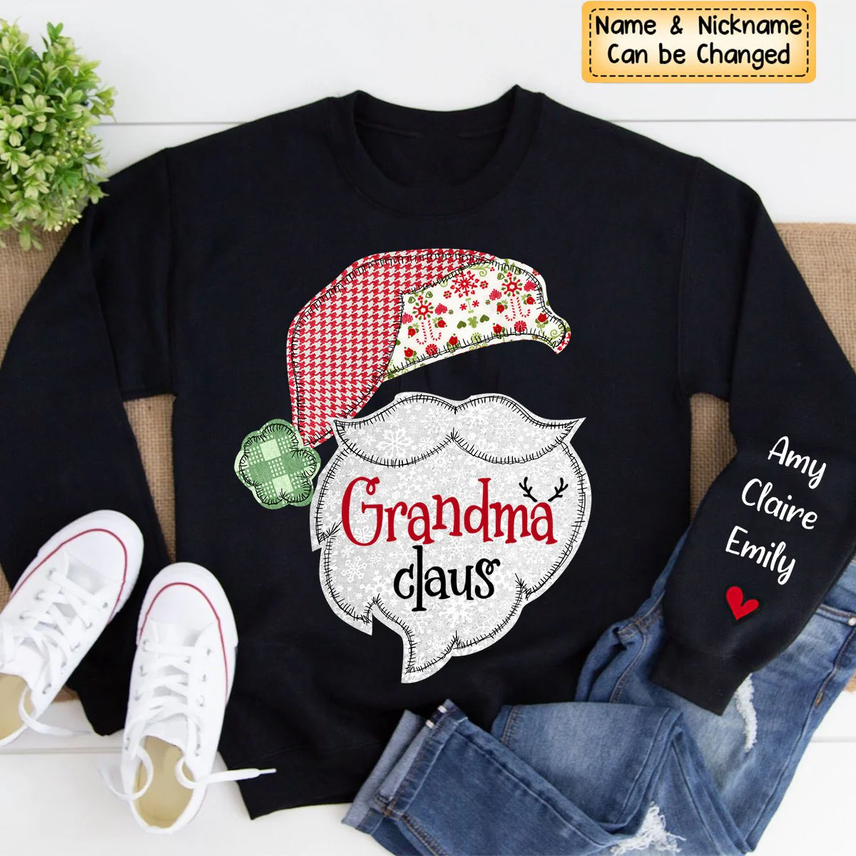 Mimi Claus Christmas With Grandkids Personalized Sweatshirt - Image 2