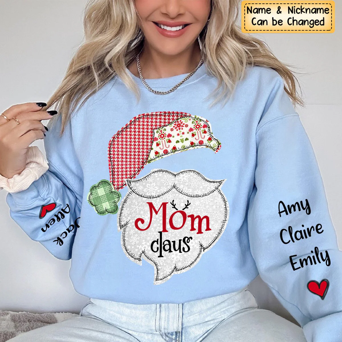 Mimi Claus Christmas With Grandkids Personalized Sweatshirt - Image 3