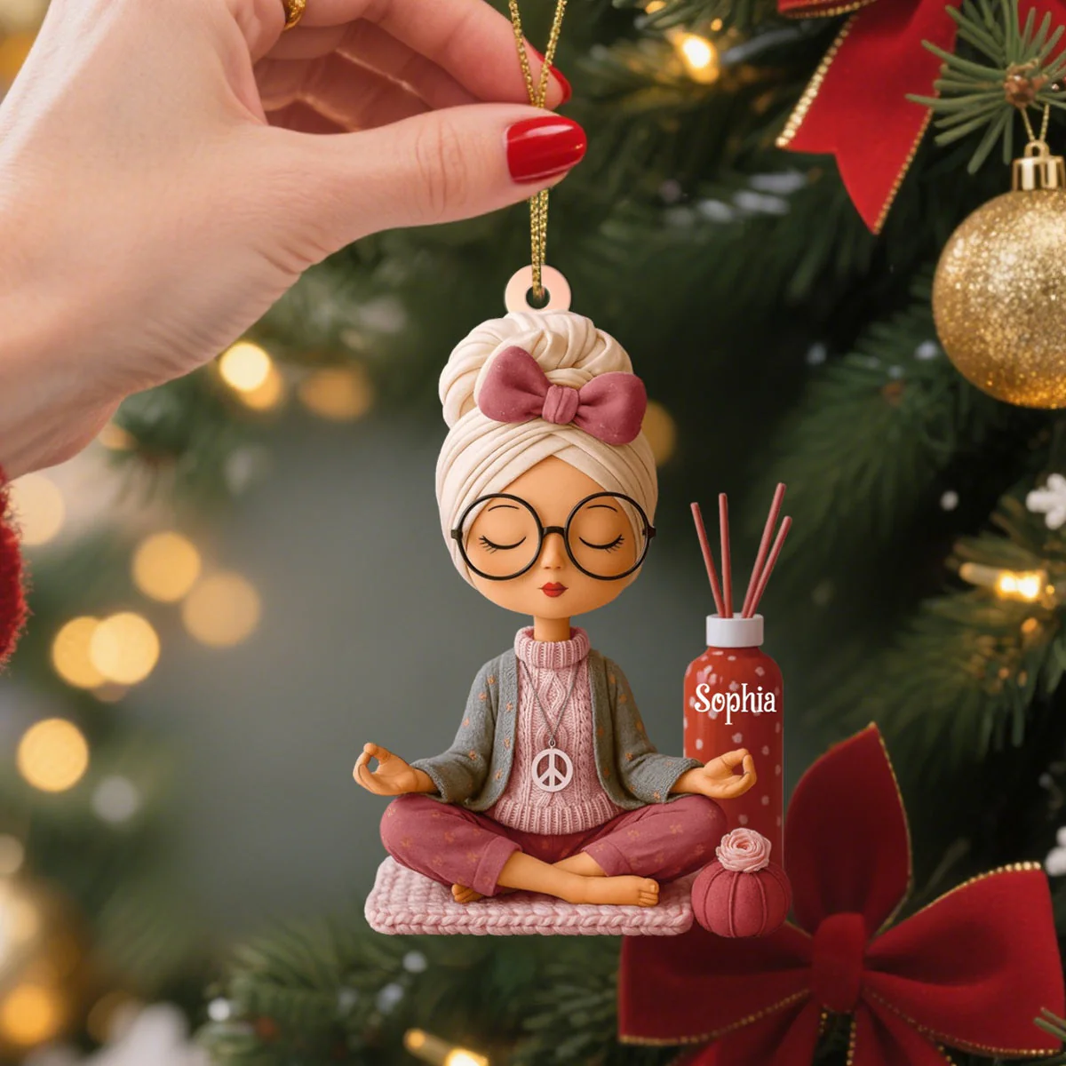 Mindfulness And Mental Health Personalized Christmas Ornament - Image 5