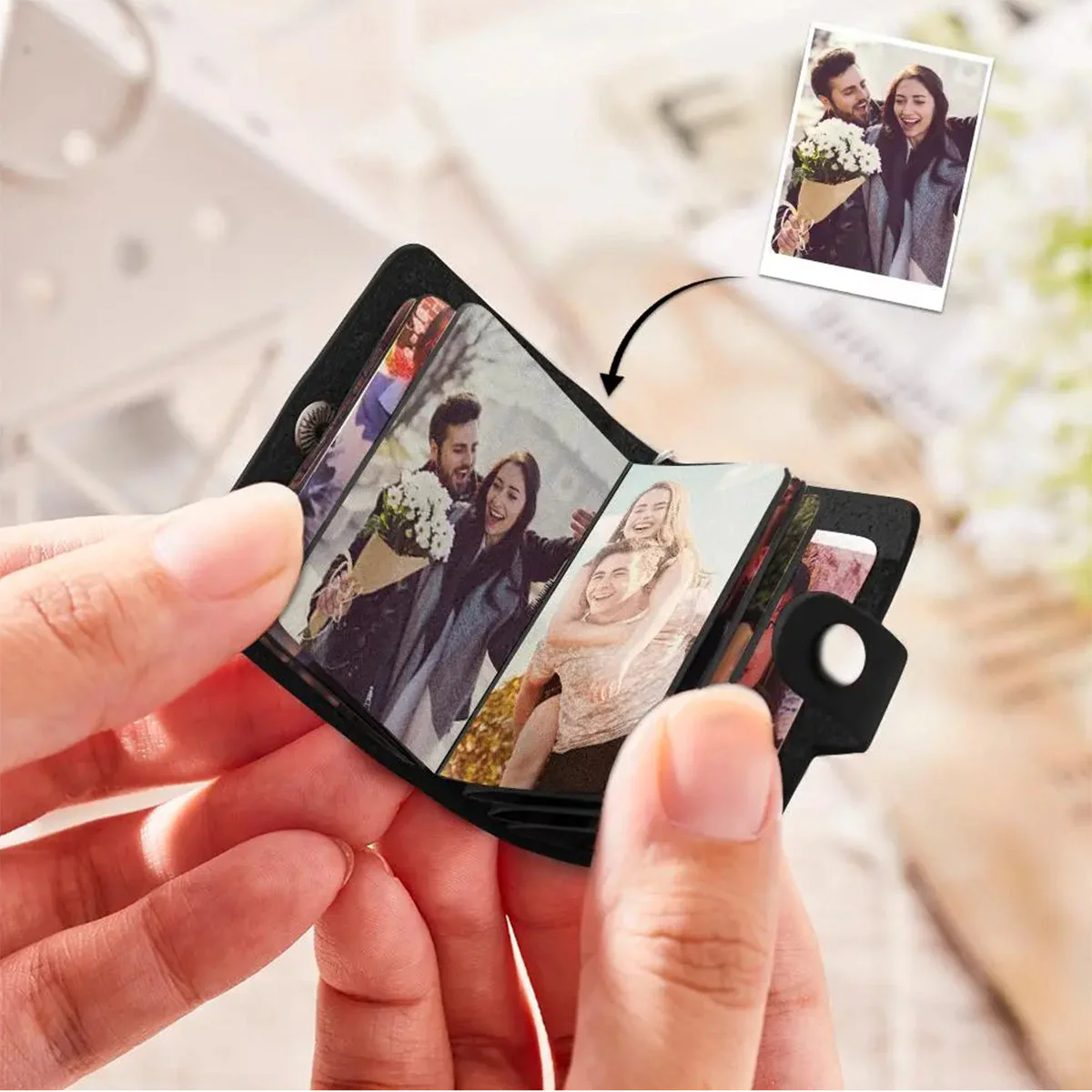 Mini personalized photo album, birthday gift album keychain, Valentine's Day gift - Image 5