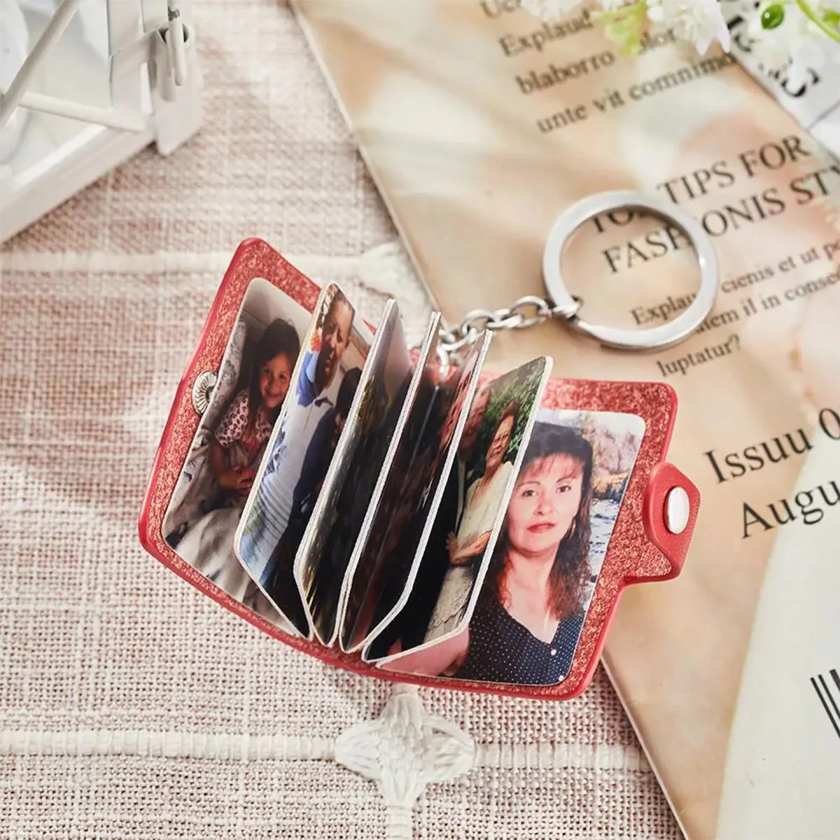 Mini personalized photo album, birthday gift album keychain, Valentine's Day gift - Image 8