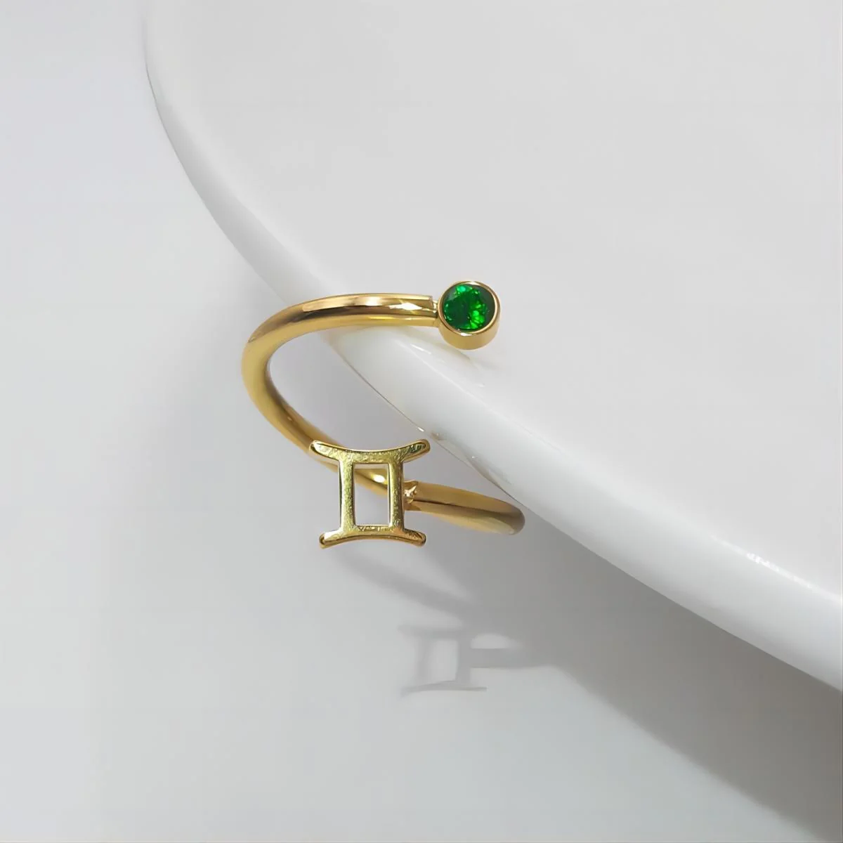 Minimalist Personalized Birthstone Constellation Open Ring - Image 7