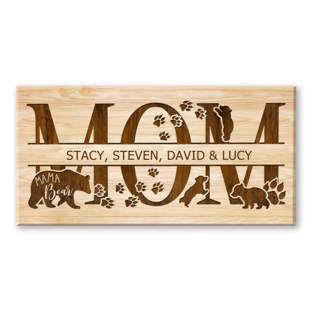 Mom Gift from Daughter, Son, Mom Sign Personalized Canvas with Kid’s Names - Image 6