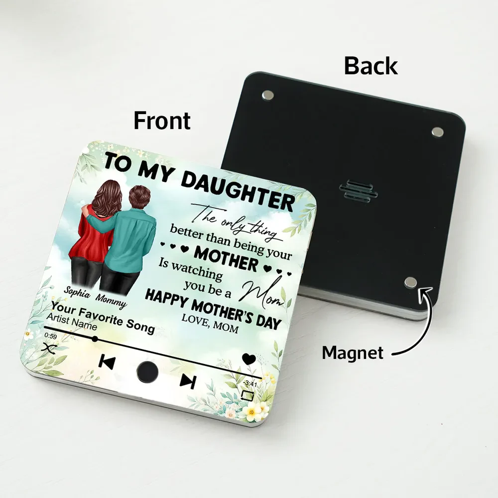 Mom Personalized Music Fridge Magnet, Heartfelt 2025 Mother's Day Gift For Daughter - Image 4