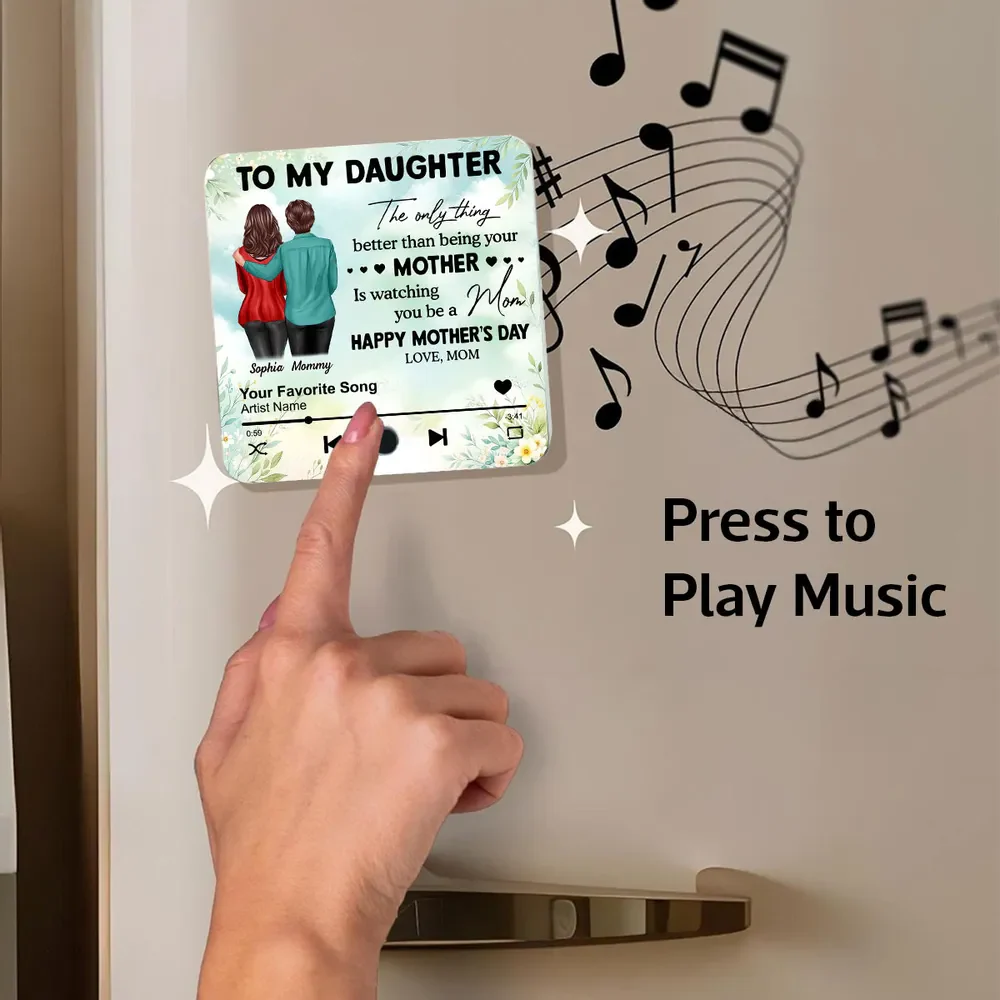 Mom Personalized Music Fridge Magnet, Heartfelt 2025 Mother's Day Gift For Daughter - Image 5