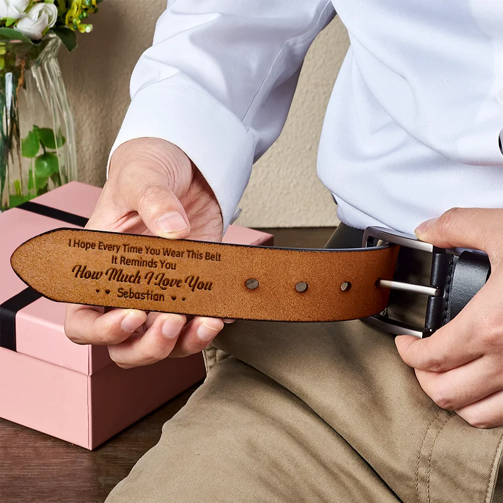 Moment You Became My Daddy - Personalized Leather Belt Gift For Fathers Day - Image 2