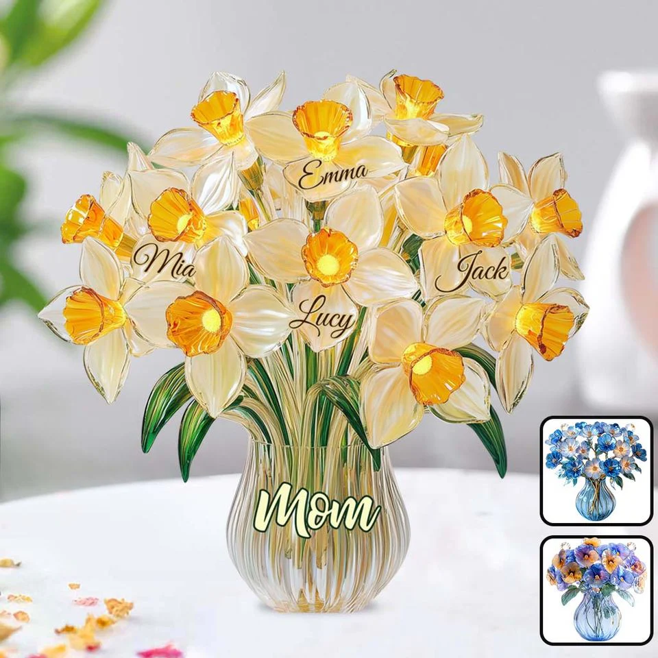 Mom's Blossom Acrylic Plaque – Personalized Custom Shaped Gift For Mother - Image 2