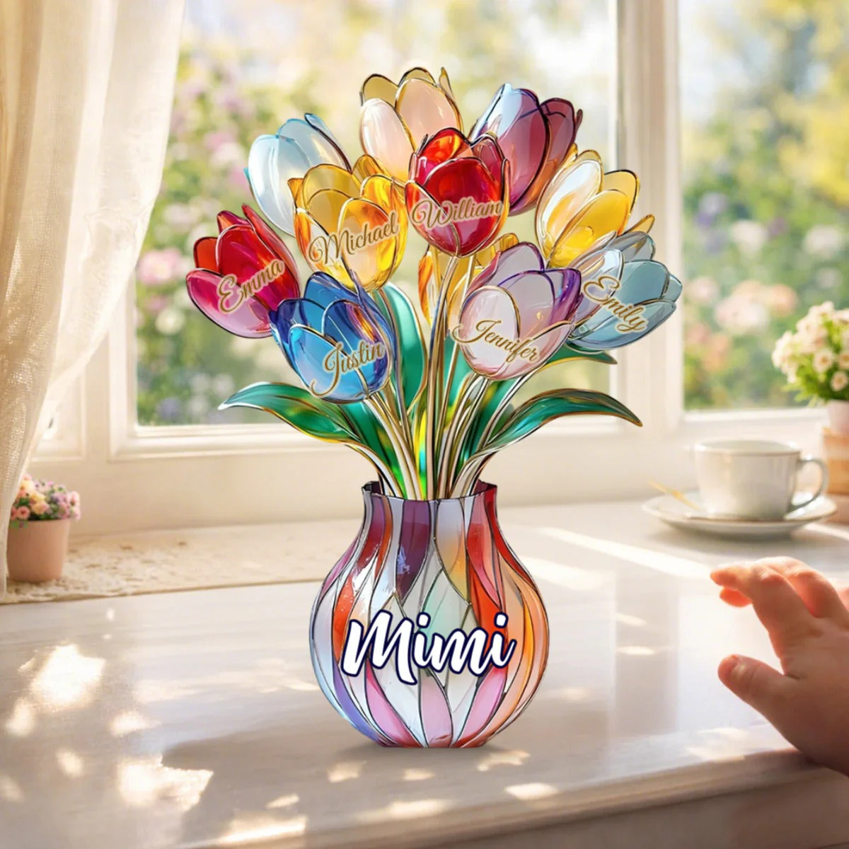 Mom's Blossom Acrylic Plaque – Personalized Custom Shaped Gift For Mother - Image 3
