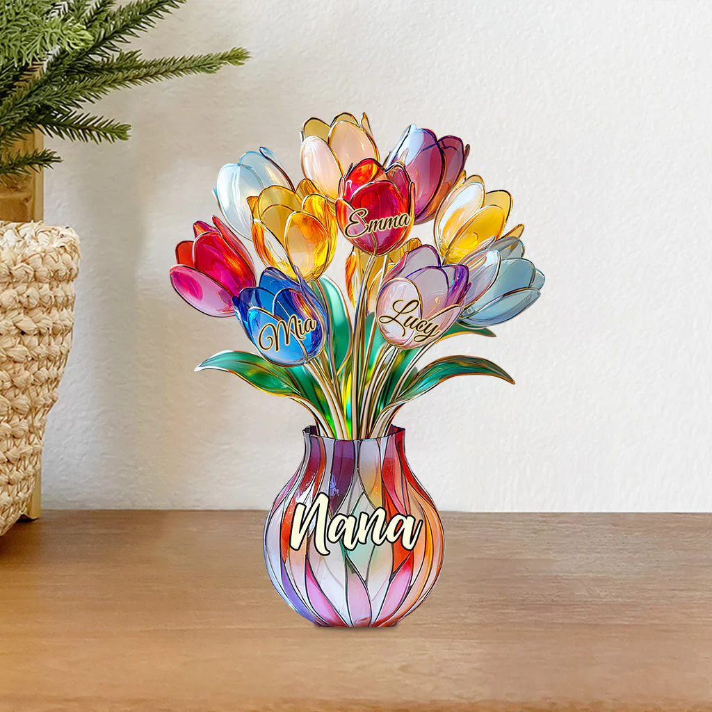 Mom's Blossom Acrylic Plaque – Personalized Custom Shaped Gift For Mother - Image 4