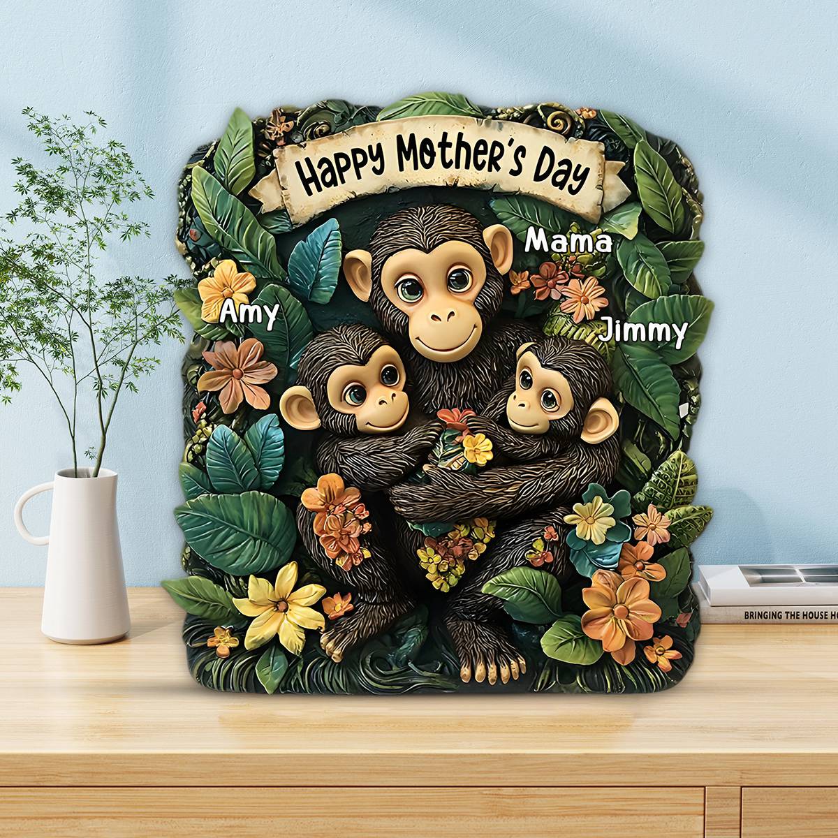 Mother of Little Monkeys - Personalized Acrylic Plaque For Mother's Day Gift - Image 3