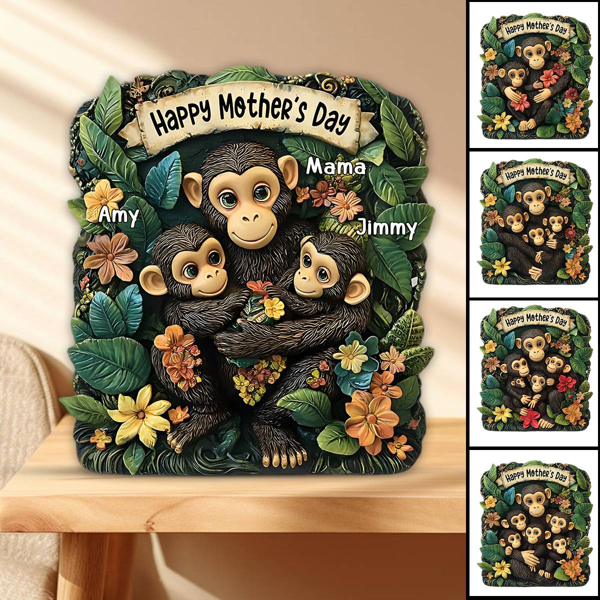 Mother of Little Monkeys - Personalized Acrylic Plaque For Mother's Day Gift - Image 4